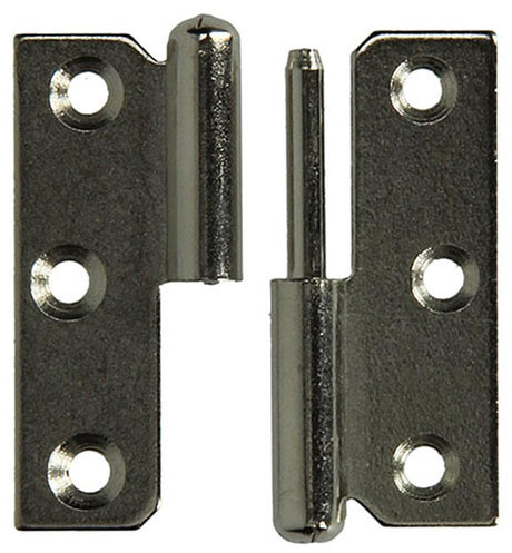 Mack 1013465 - 2 meubelpaumellen rechts vernikkeld h 50 x b 40 mm | 5 stuks