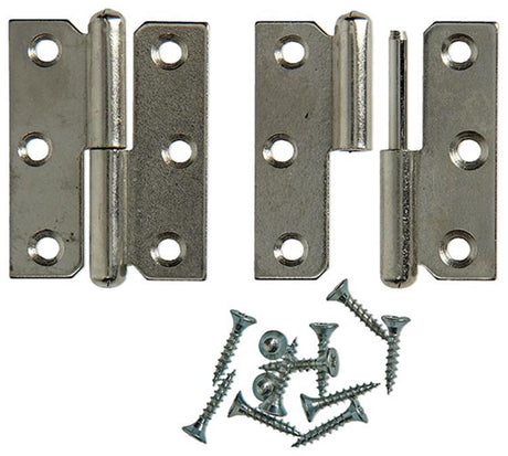 Mack 1013465 - 2 meubelpaumellen rechts vernikkeld h 50 x b 40 mm | 5 stuks