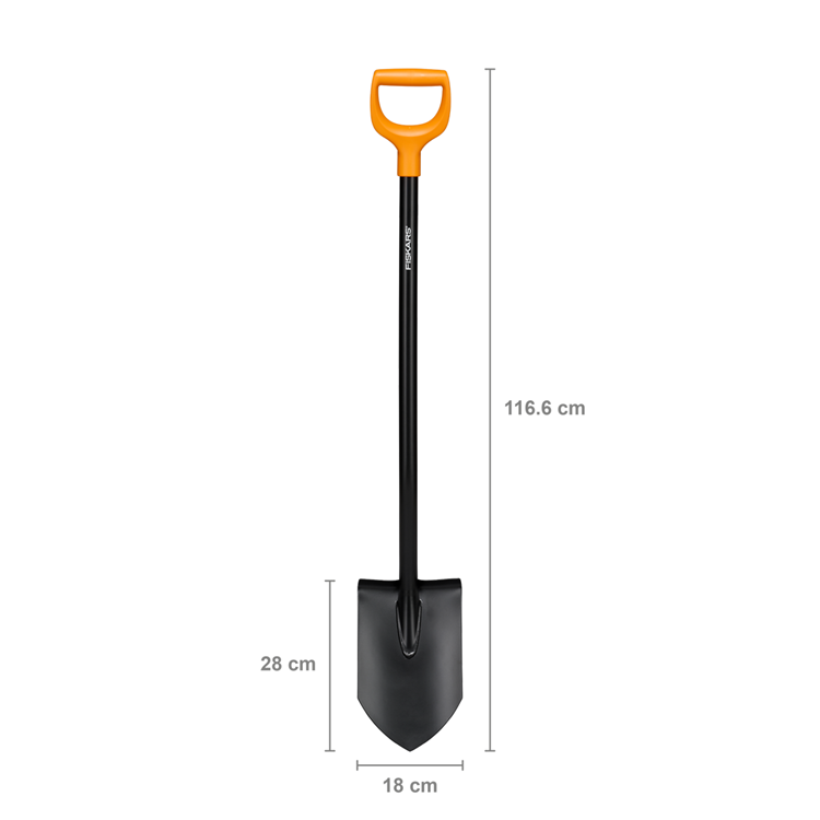Fiskars 1066716 spade werkbreedte 180 mm d-greep