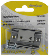 Mack 1013560 - 2 scharnieren voor vouwdeur vernikkeld h 50 x b 40 mm | 5 stuks