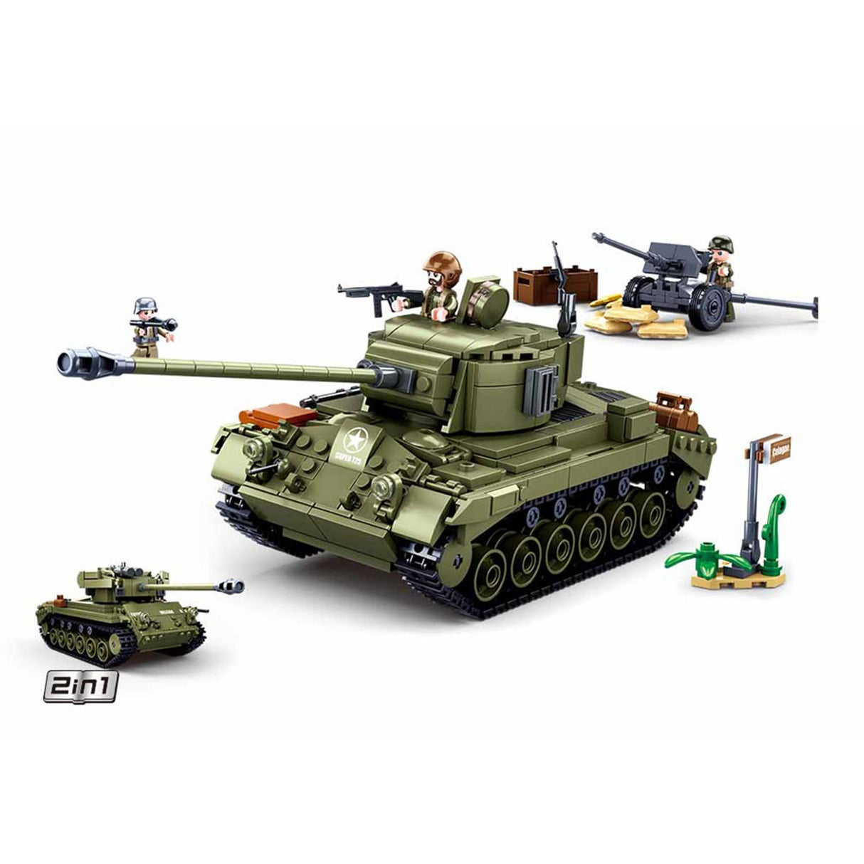 Sluban Army Medium Tank Groen