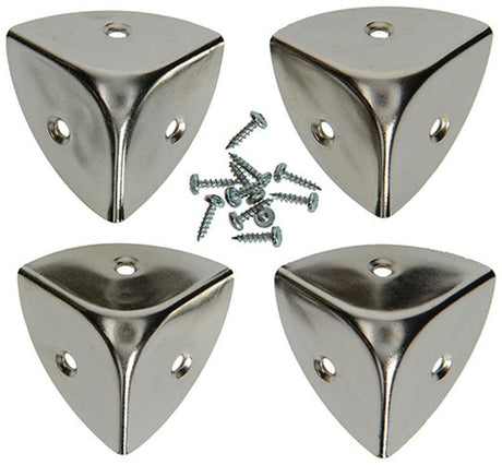 Mack 1013346 - 4 valieshoeken vernikkeld 35 mm | 5 stuks