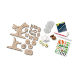 Ses creative - explore - houten boomhut kweekset - kruiden plantjes kweken - met speelgoed poppetjes en houten 3d boom - spelen en leren – moestuin voor kinderen