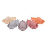 Johntoy bioplastic badbootjes happy world 5 stuks stapelbaar speelgoed.