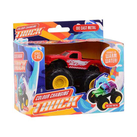 Johntoy kleur veranderende monster truck in doos - 4 assorti