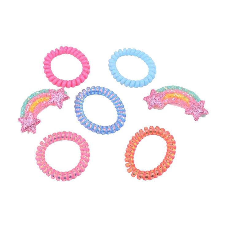 Johntoy haaraccessoires in beker cadeauset, 7dlg.