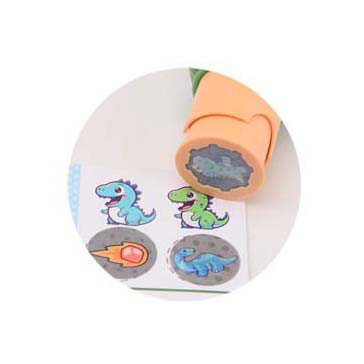 Johntoy dinosaurus sticker stamper, 100 stickers, in display