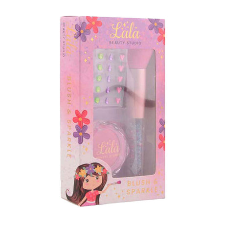 Johntoy lala - blush en brush set met stickers 2 assorti