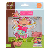 Johntoy jouéco® - fien teun houten puzzel fien 5 stukjes