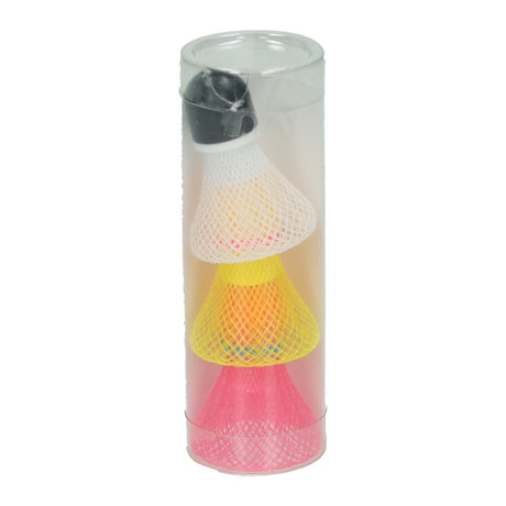 Johntoy badminton ploppers 3 stuks in tube assorti