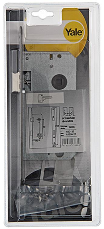 Yale 1019040 - 1 dubbel insteekslot l r inox a2656 50mm | 1 stuks