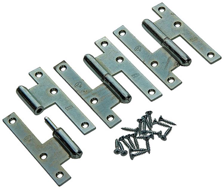 Yale 1019128 - 3 stalen paumellen bichromaat l 110x70mm | 2 stuks