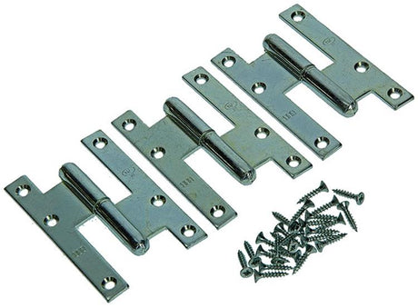 Yale 1019129 - 3 stalen paumellen bichromaat r 110x70mm | 2 stuks