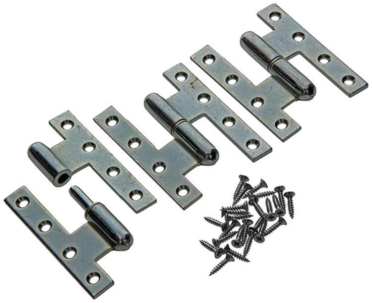 Yale 1019149 - 3 zware paumel.verz.rechte hoek links 110x80mm | 2 stuks