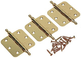 Yale 1019152 - 3 vaasknopscharnier vermess. afger.hoek 76x76mm | 2 stuks