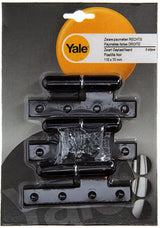 Yale 1019157 - 3 zware paumellen zwart geplast.rechts 110x70mm | 2 stuks