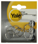 Yale 1019217 - 6 sleutelringen 20mm | 10 stuks