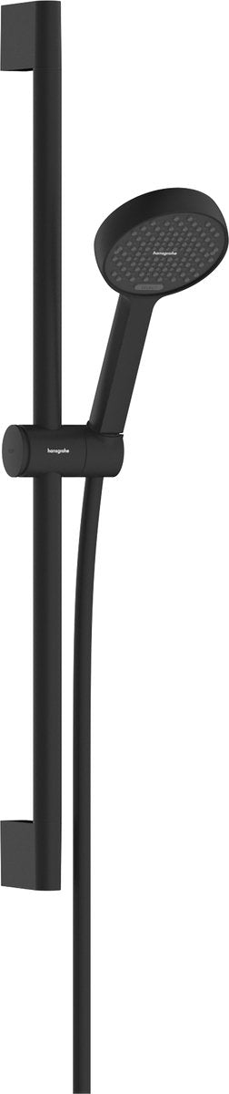 Hansgrohe activera s - doucheset - ecosmart+ waterbesparend - select-knop bediening - 95mm maat - met glijstang 65 cm - 2 straalfuncties - mat zwart