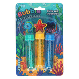 Johntoy zeedieren 3 bellenblaas 35 ml. op kaart.