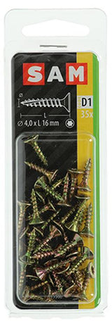 Mack 1017292 - spaanplschr.vzkop-zelfb. geelverz. 35 st 4,0 x 16 mm | 10 stuks