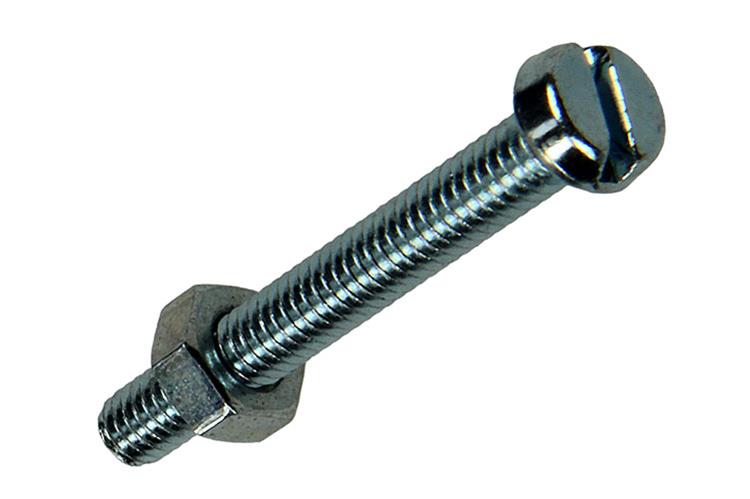 Mack 1017520 - metaalschroef cyl. kop + moer verz. 14 st m4 x 30 mm | 10 stuks