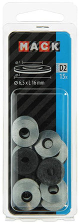 Mack 1017761 - dichtingsring rubber verzinkt 15 st 6,5 x 16 mm | 10 stuks