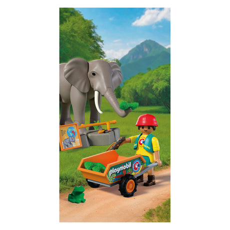 Playmobil animals friends olifant met dierenverzorger