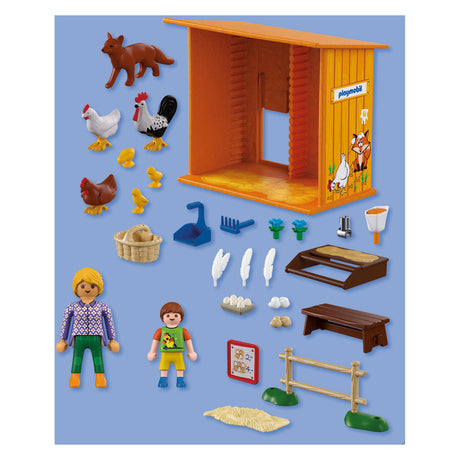 Playmobil country kippenhok boerderij speelset met dieren 72168.