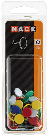 Mack 1017868 - duimspijker staal assortiment 60 st | 10 stuks