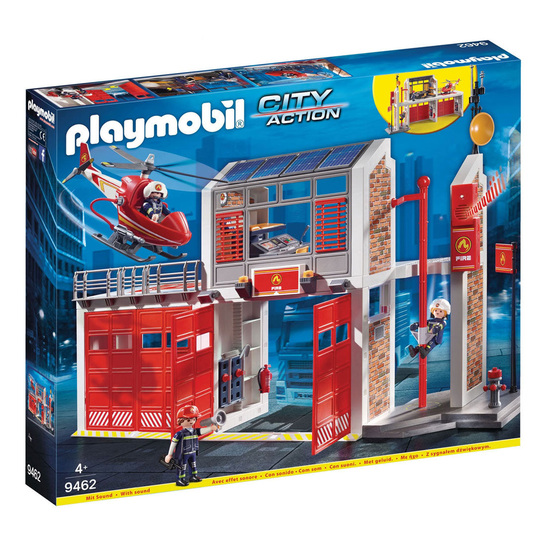 Playmobil City Action Grote Brandweerkazerne met Helikopter 9462