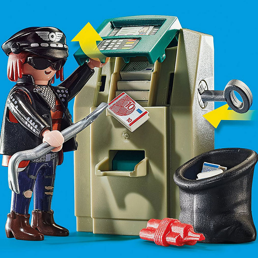 Playmobil City Action Politiemotor Achtervolging van de Geldrover 70572