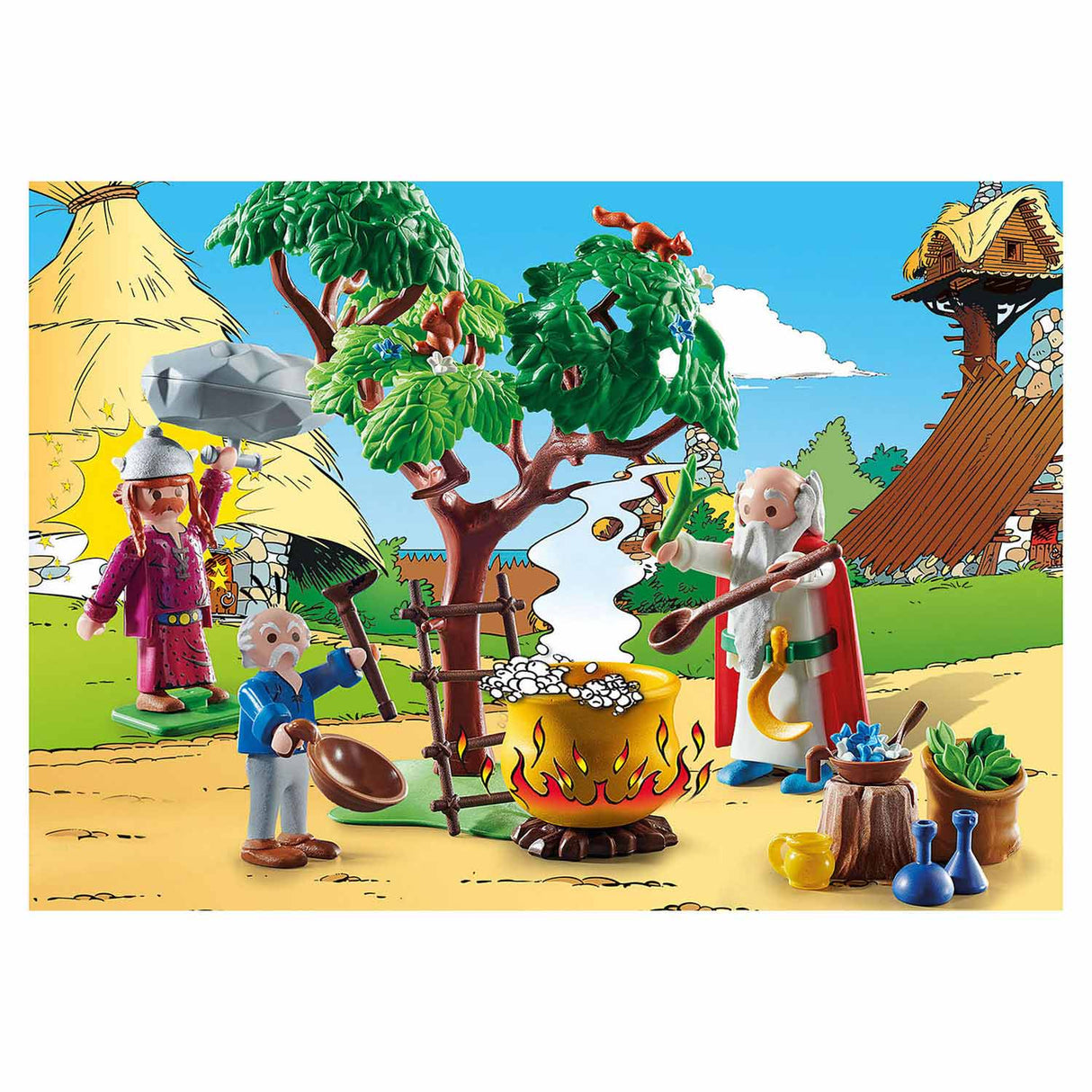 PlayMobil Asterix Panoramix mat magesche Gedrénks 70933