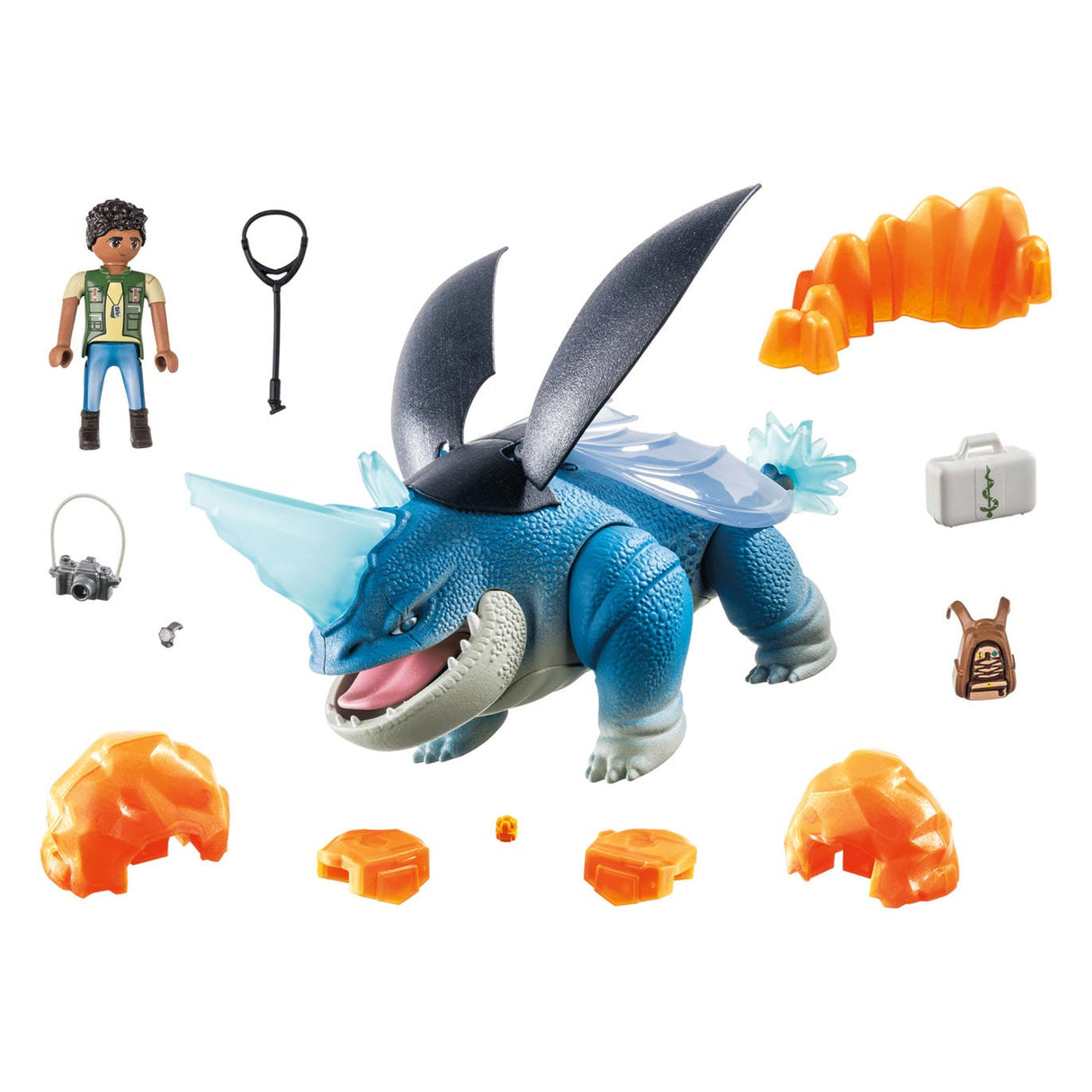 PLAYMOBIL Dragons: The Nine Realms Plowhorn D'Angelo 71082