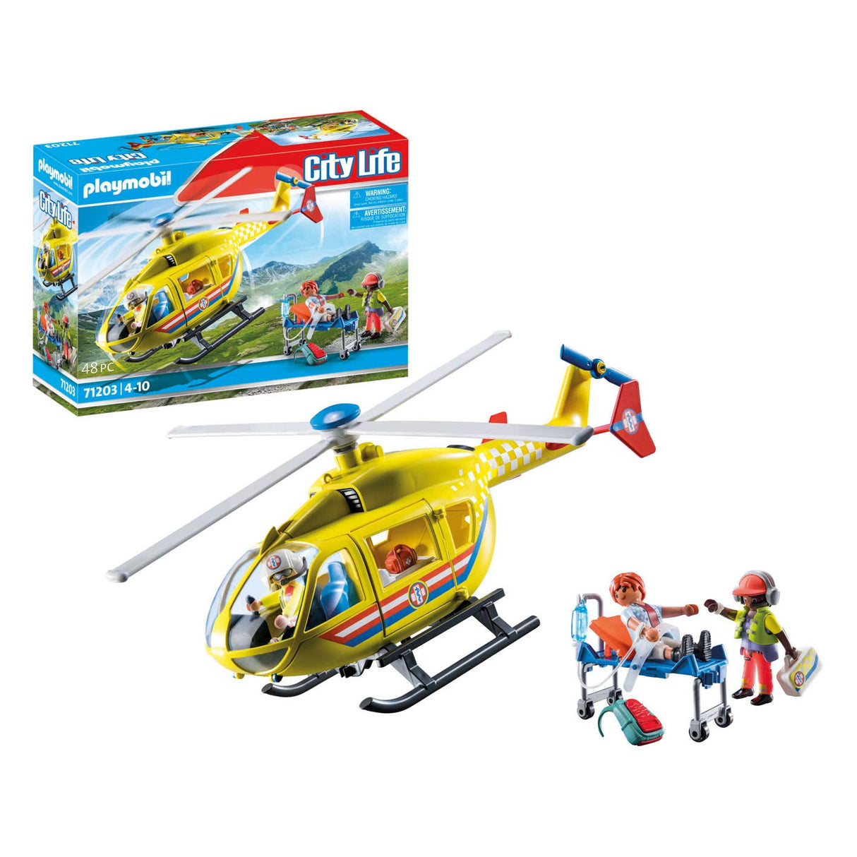 Playmobil city life reddingshelikopter - 71203