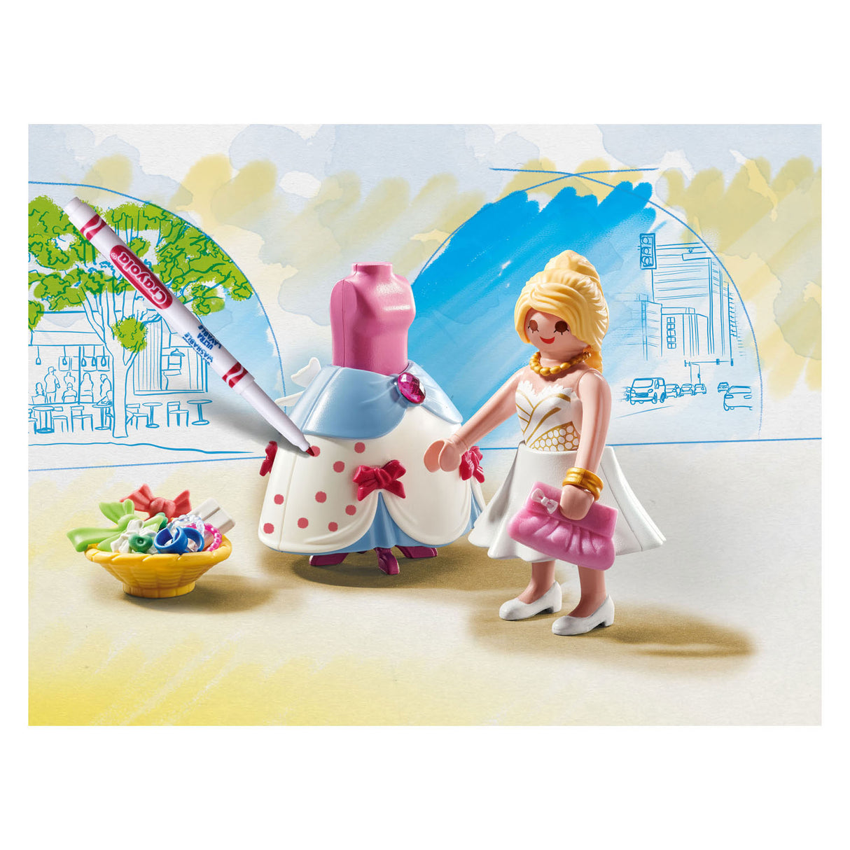 PLAYMOBIL Color Modieuze Jurk 71374