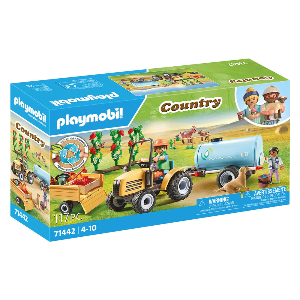 PLAYMOBIL My Life Tractor met Aanhanger en Watertank 71442