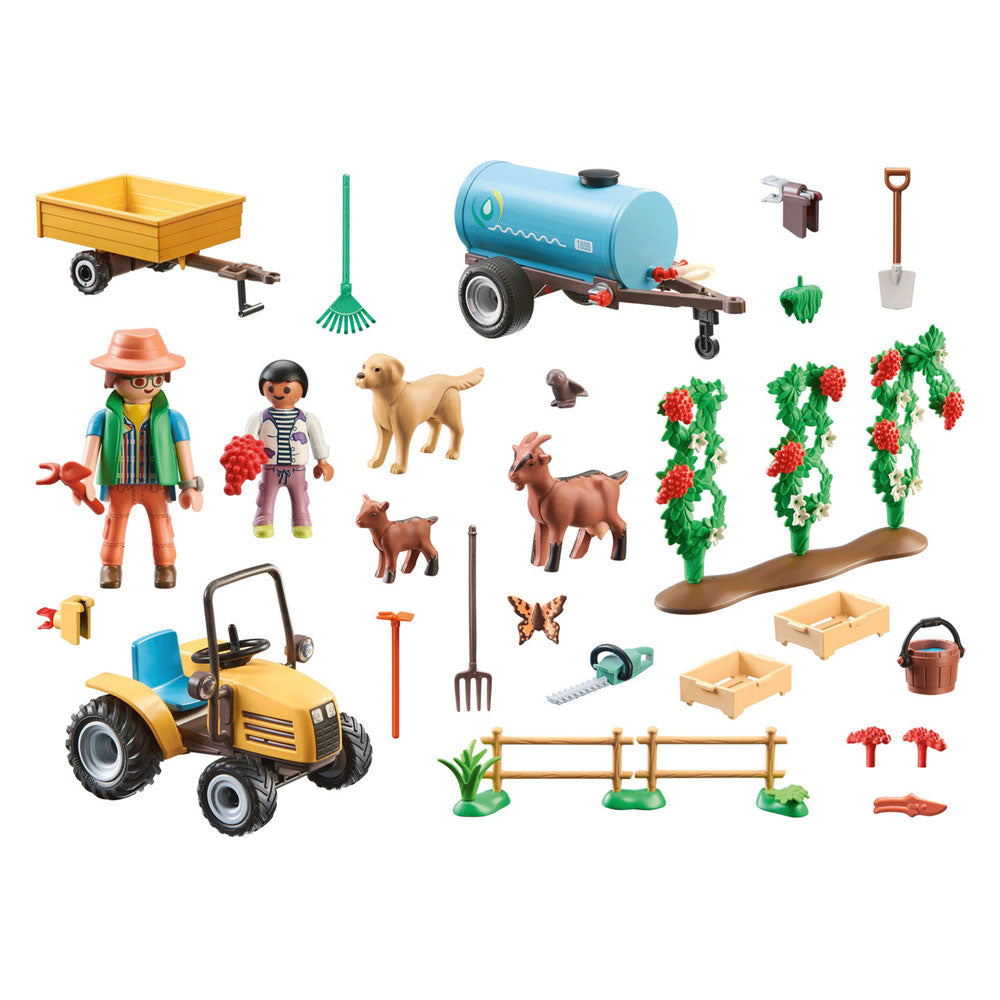 PLAYMOBIL My Life Tractor met Aanhanger en Watertank 71442