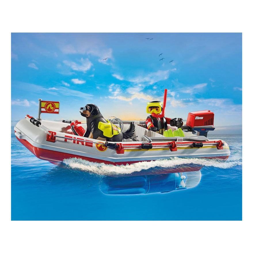 PLAYMOBIL Action Heroes Brandweerboot met Waterscooter 71464