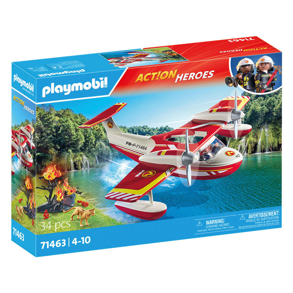 PLAYMOBIL PLAYMOBIL Action Heroes Brandweervliegtuig met Blusfunctie 71463