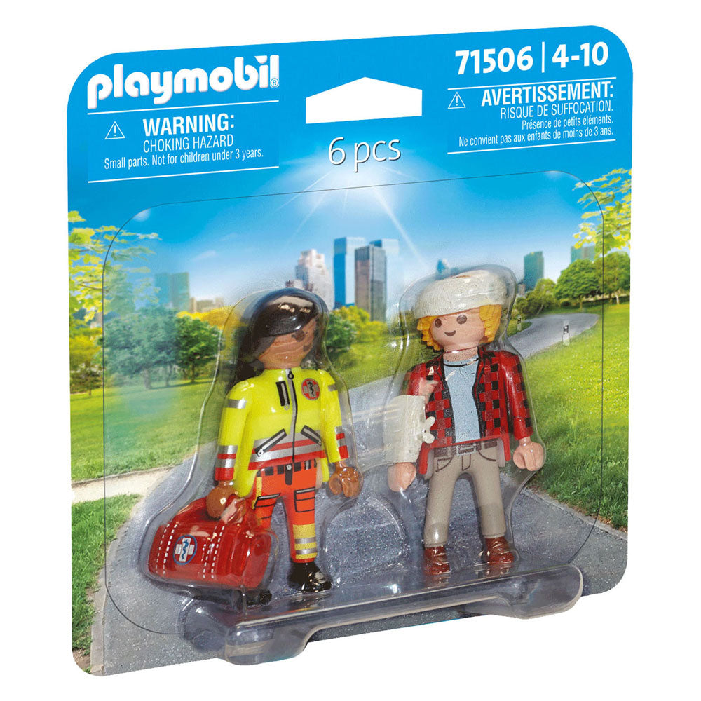 Playmobil paramedicus met patient - 71506