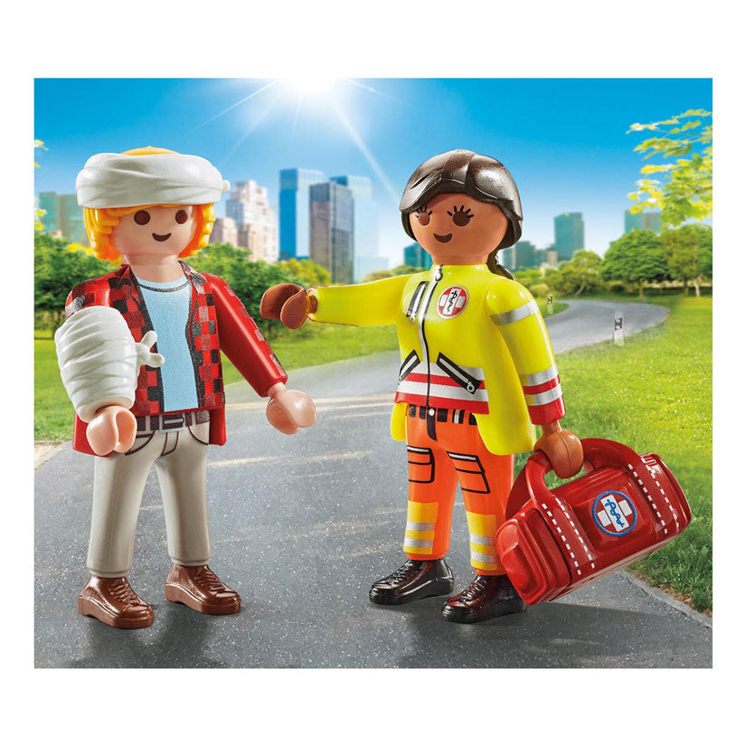 Playmobil paramedicus met patient - 71506