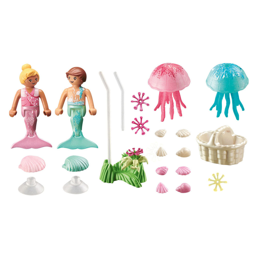 Playmobil princess magic zeemeerminkinderen met kwallen - 71504