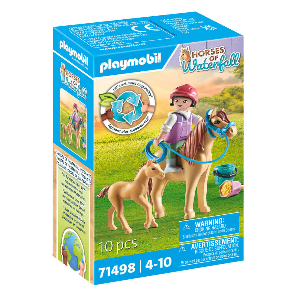 Playmobil horses of waterfall kind met pony en veulen - 71498