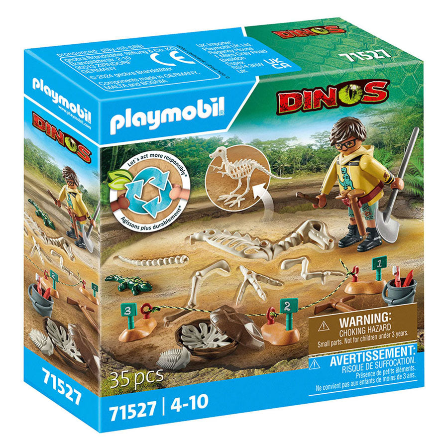 Playmobil dinos opgravingsplaats met dinosaurusskelet 71527