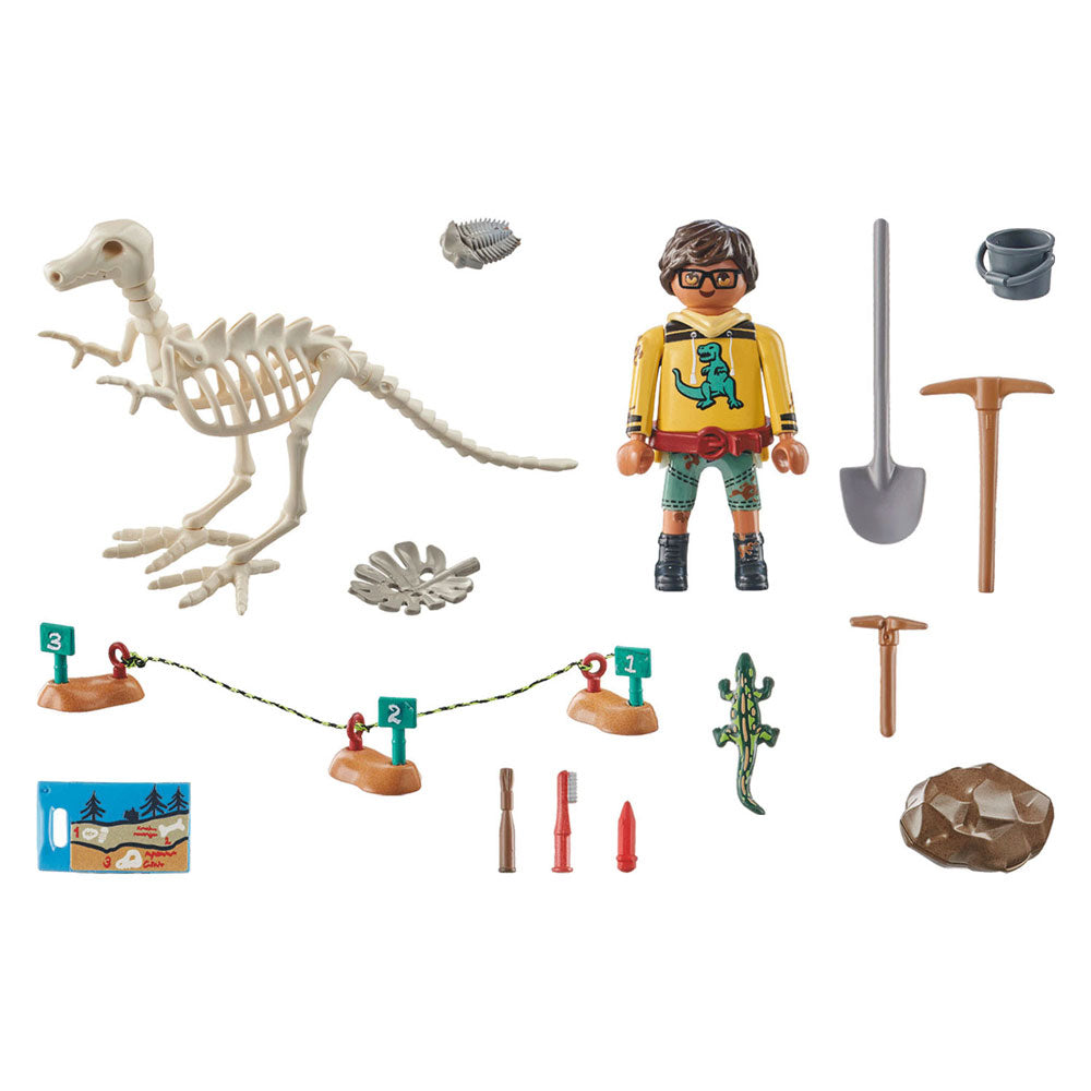 Playmobil dinos opgravingsplaats met dinosaurusskelet 71527