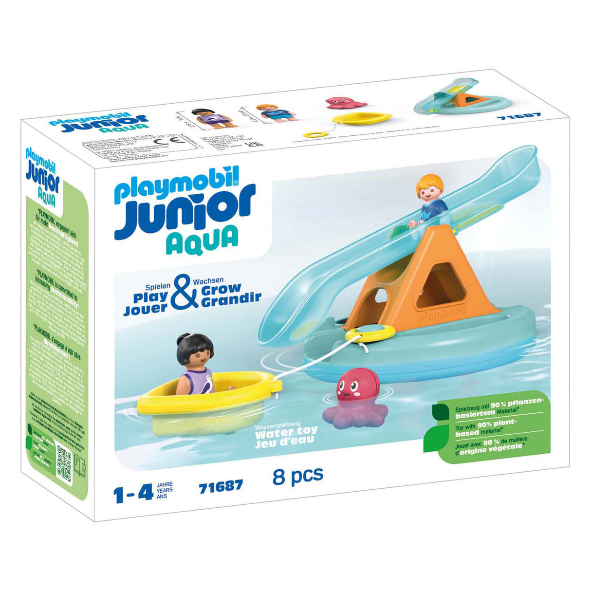 Playmobil junior zwemeiland met waterglijbaan - 71687