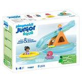 Playmobil junior zwemeiland met waterglijbaan - 71687