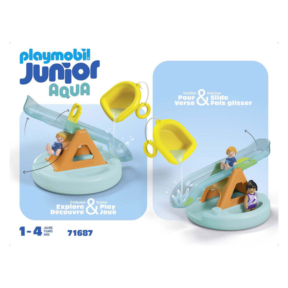 Playmobil junior zwemeiland met waterglijbaan - 71687