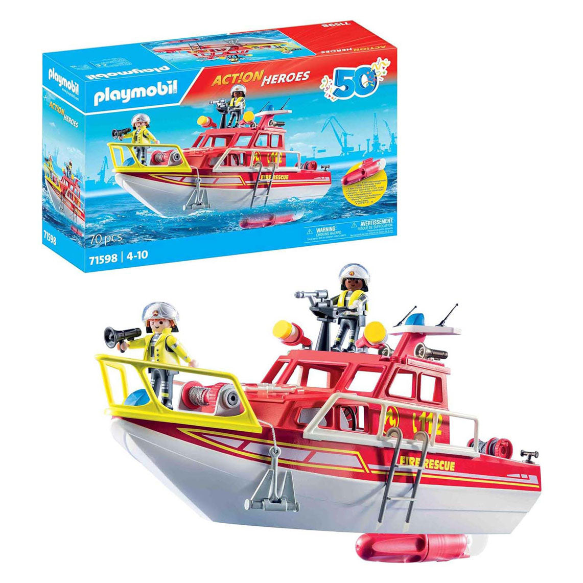 Playmobil Brandweer Brandweerboot 71598