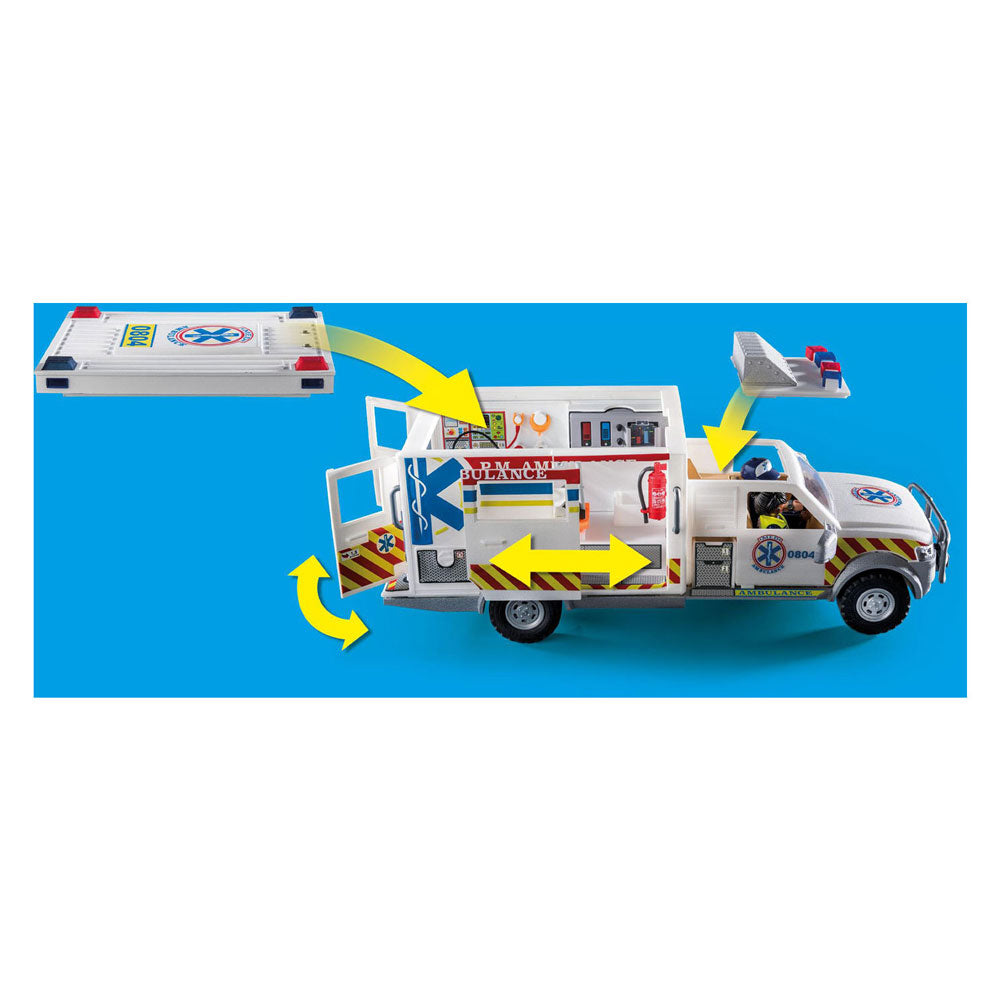 Playmobil action heroes reddingsvoertuig: us ambulance 70936